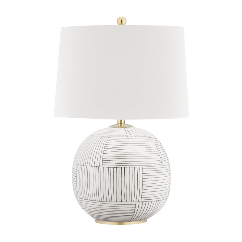 Hudson Valley - L1380-AGB/ST - One Light Table Lamp - Laurel