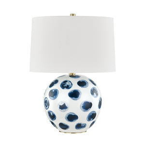 Hudson Valley - L1448-WH/BD - One Light Table Lamp - Blue Point