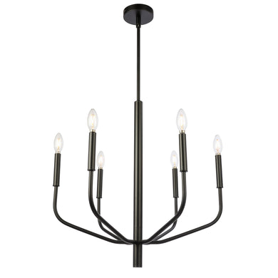 Dainolite Ltd - ELN-246C-MB - Six Light Chandelier - Eleanor