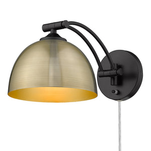 Golden - 3688-A1W BLK-AB - One Light Wall Sconce - Rey BLK