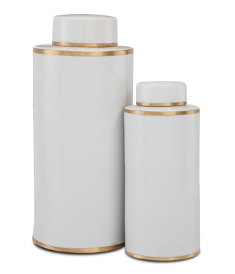 Currey and Company - 1200-0414 - Canister Set of 2 - Ivory