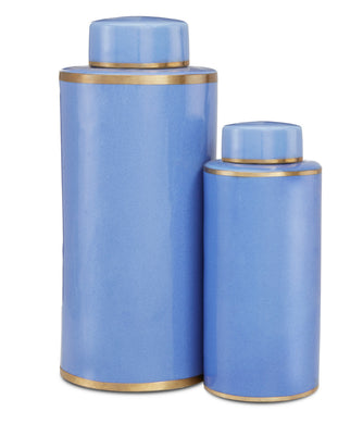 Currey and Company - 1200-0415 - Canister Set of 2 - Blue