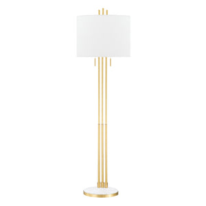 Hudson Valley - L1666-AGB - Two Light Floor Lamp - Remsen