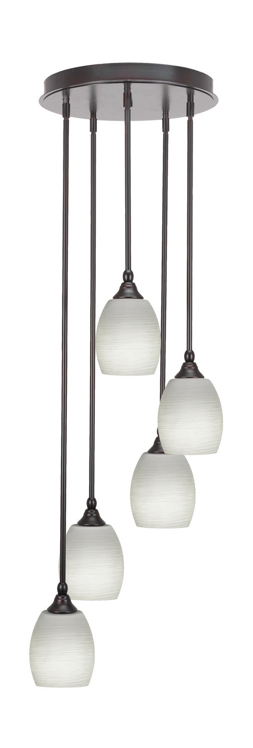 Toltec Lighting - 2145-ES-615 - Five Light Pendalier - Empire