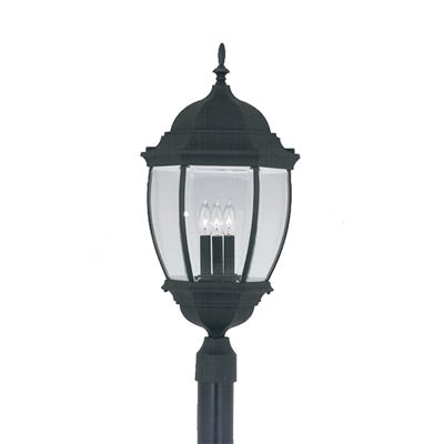 Designers Fountain - 2446-BK - Three Light Post Lantern - Tiverton