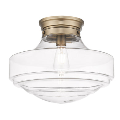 Golden - 0508-LSF MBS-CLR - One Light Semi-Flush Mount - Ingalls MBS