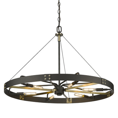 Golden - 3866-L NB-AB - Six Light Pendant - Vaughn