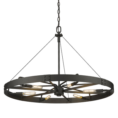 Golden - 3866-L NB-NB - Six Light Pendant - Vaughn