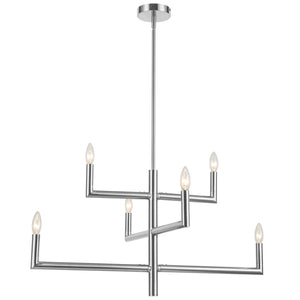 Dainolite Ltd - NOR-326C-PC - Six Light Chandelier - Nora