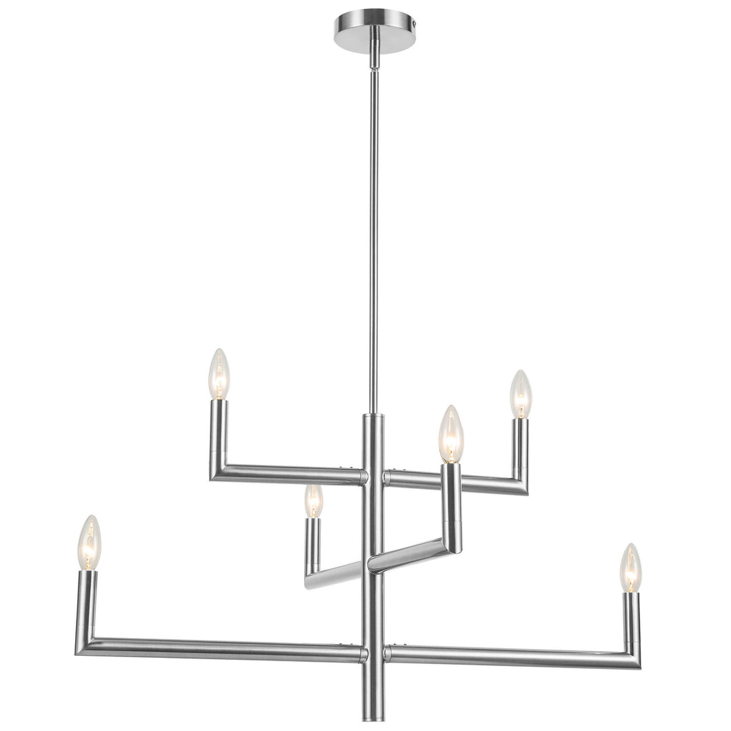 Dainolite Ltd - NOR-326C-PC - Six Light Chandelier - Nora