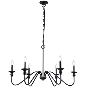 Dainolite Ltd - CLA-366C-MB - Six Light Chandelier - Clara