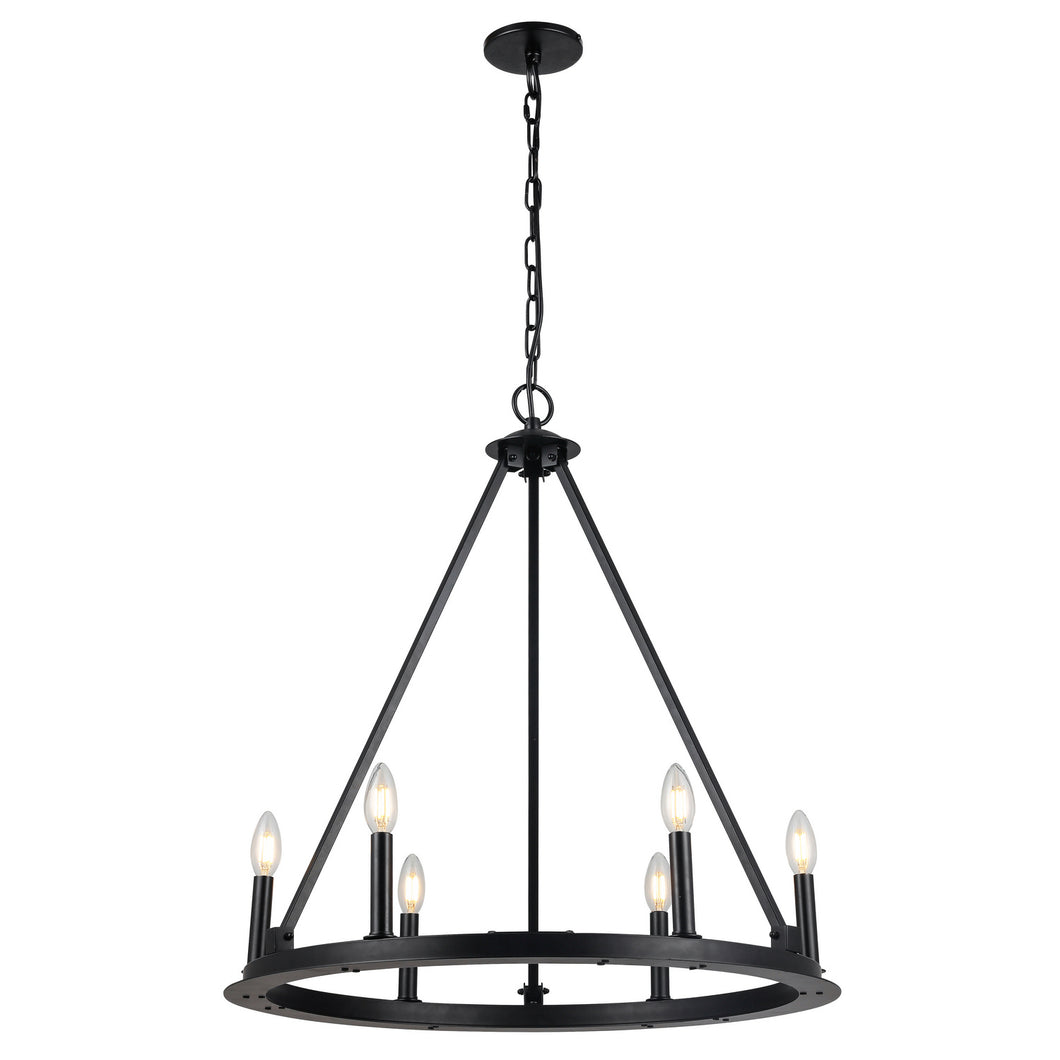 Dainolite Ltd - CLB-266C-MB - Six Light Chandelier - Colby