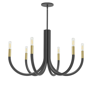 Dainolite Ltd - WAN-286C-MB-AGB - Six Light Chandelier - Wand