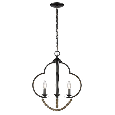Golden - 8320-4P BLK-EWB - Four Light Pendant - Flori