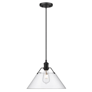 Golden - 3306-L BLK-CLR - One Light Pendant - Orwell BLK