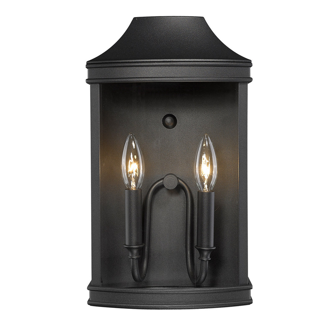 Golden - 4308-OWM NB - Two Light Outdoor Wall Sconce - Cohen