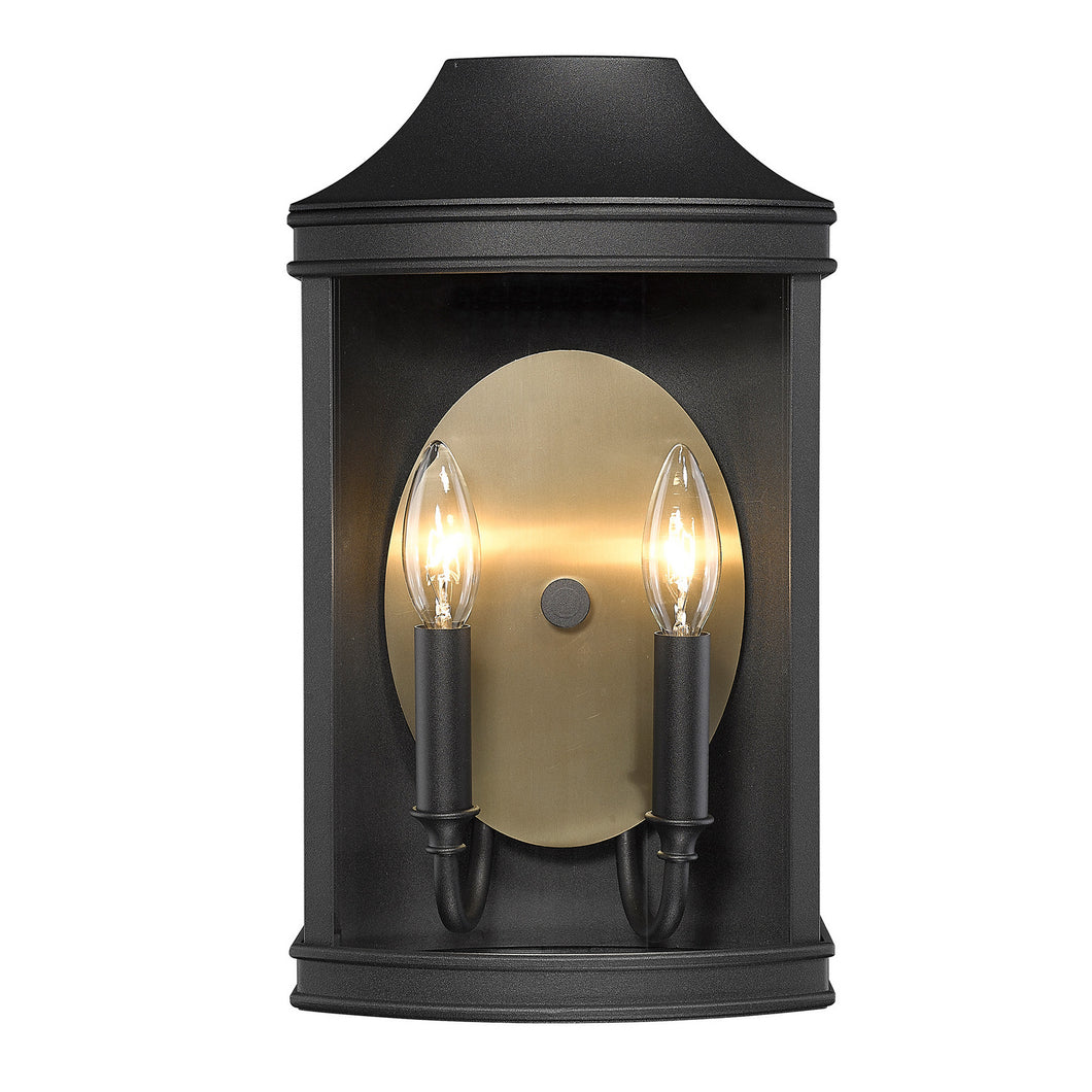 Golden - 4308-OWM NB-BCB - Two Light Outdoor Wall Sconce - Cohen
