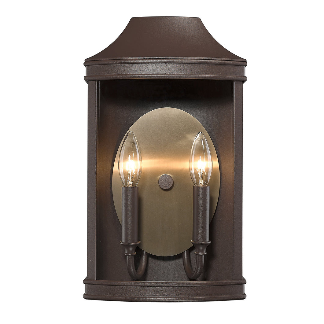 Golden - 4308-OWM TBZ-BCB - Two Light Outdoor Wall Sconce - Cohen TBZ