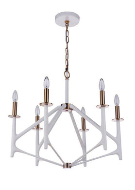 Craftmade - 55526-MWWSB - Six Light Chandelier - The Reserve