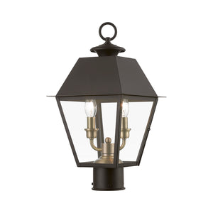 Livex Lighting - 27216-07 - Two Light Outdoor Post Top Lantern - Wentworth