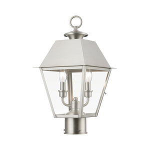 Livex Lighting - 27216-91 - Two Light Outdoor Post Top Lantern - Wentworth