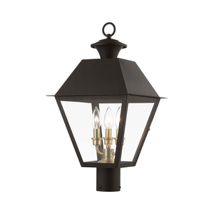 Livex Lighting - 27219-07 - Three Light Outdoor Post Top Lantern - Wentworth