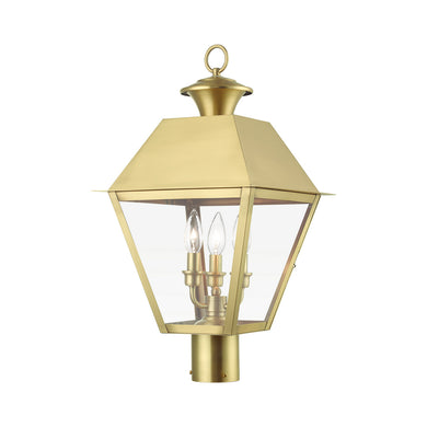 Livex Lighting - 27219-08 - Three Light Outdoor Post Top Lantern - Wentworth