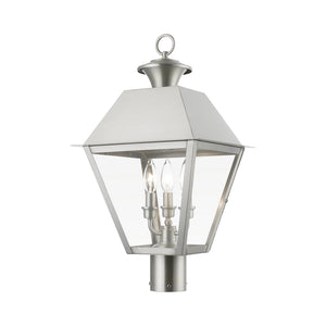 Livex Lighting - 27219-91 - Three Light Outdoor Post Top Lantern - Wentworth