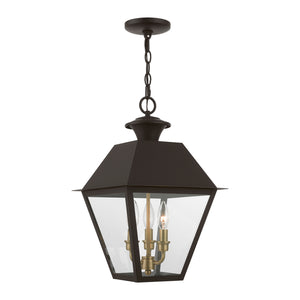 Livex Lighting - 27220-07 - Three Light Outdoor Pendant - Wentworth