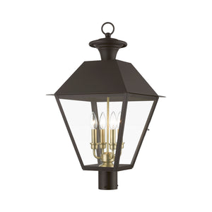 Livex Lighting - 27223-07 - Four Light Outdoor Post Top Lantern - Wentworth