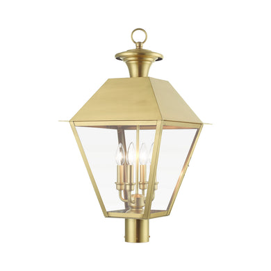 Livex Lighting - 27223-08 - Four Light Outdoor Post Top Lantern - Wentworth