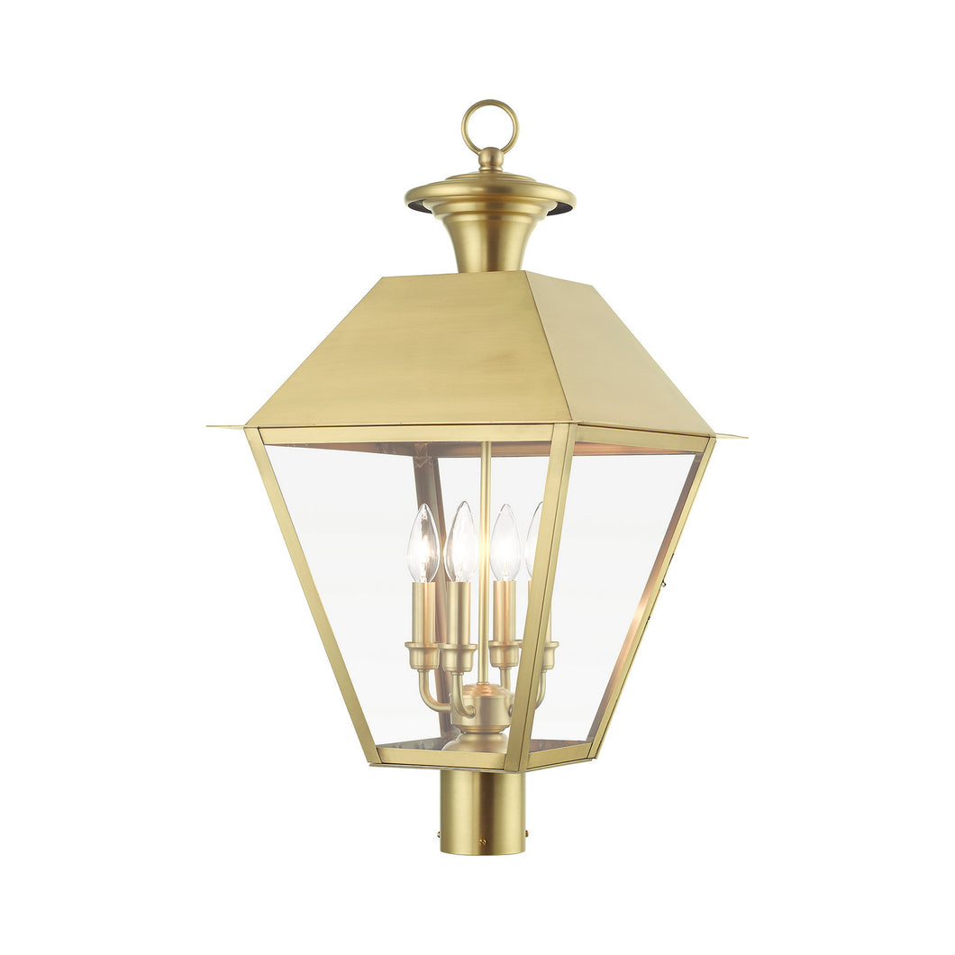 Livex Lighting - 27223-08 - Four Light Outdoor Post Top Lantern - Wentworth