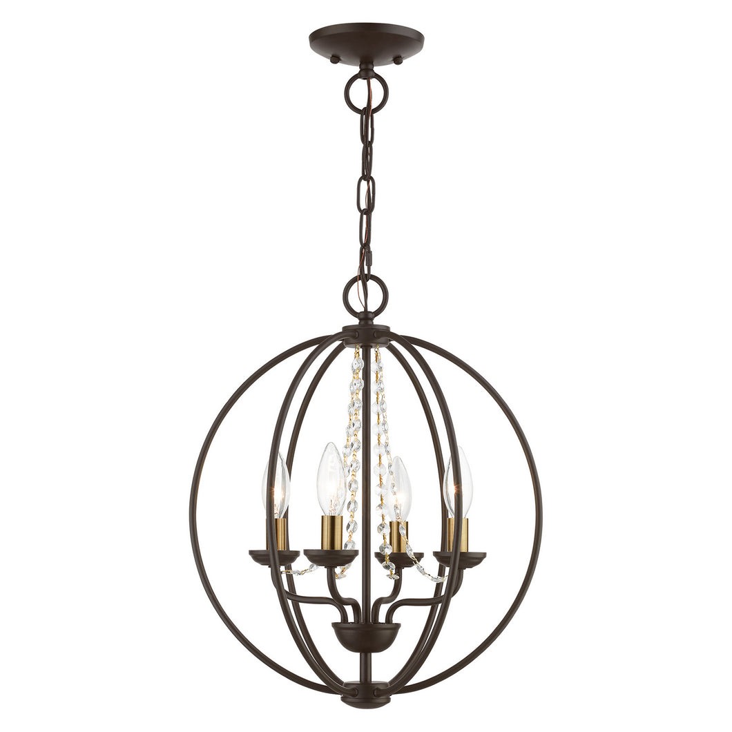 Livex Lighting - 40914-07 - Four Light Convertible Chandelier/ Semi-Flush - Arabella