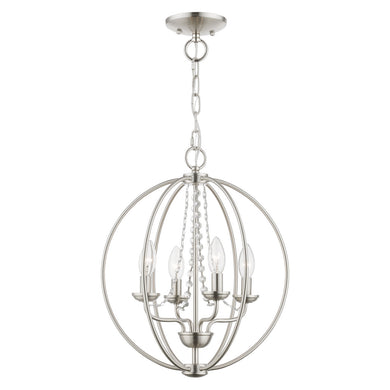 Livex Lighting - 40914-91 - Four Light Convertible Chandelier/ Semi-Flush - Arabella