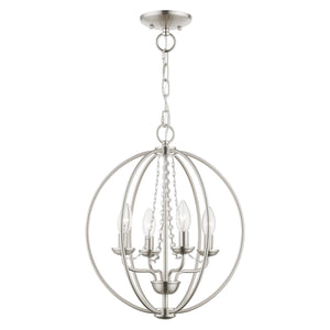 Livex Lighting - 40914-91 - Four Light Convertible Chandelier/ Semi-Flush - Arabella