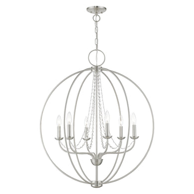 Livex Lighting - 40916-91 - Six Light Pendant Chandelier - Arabella