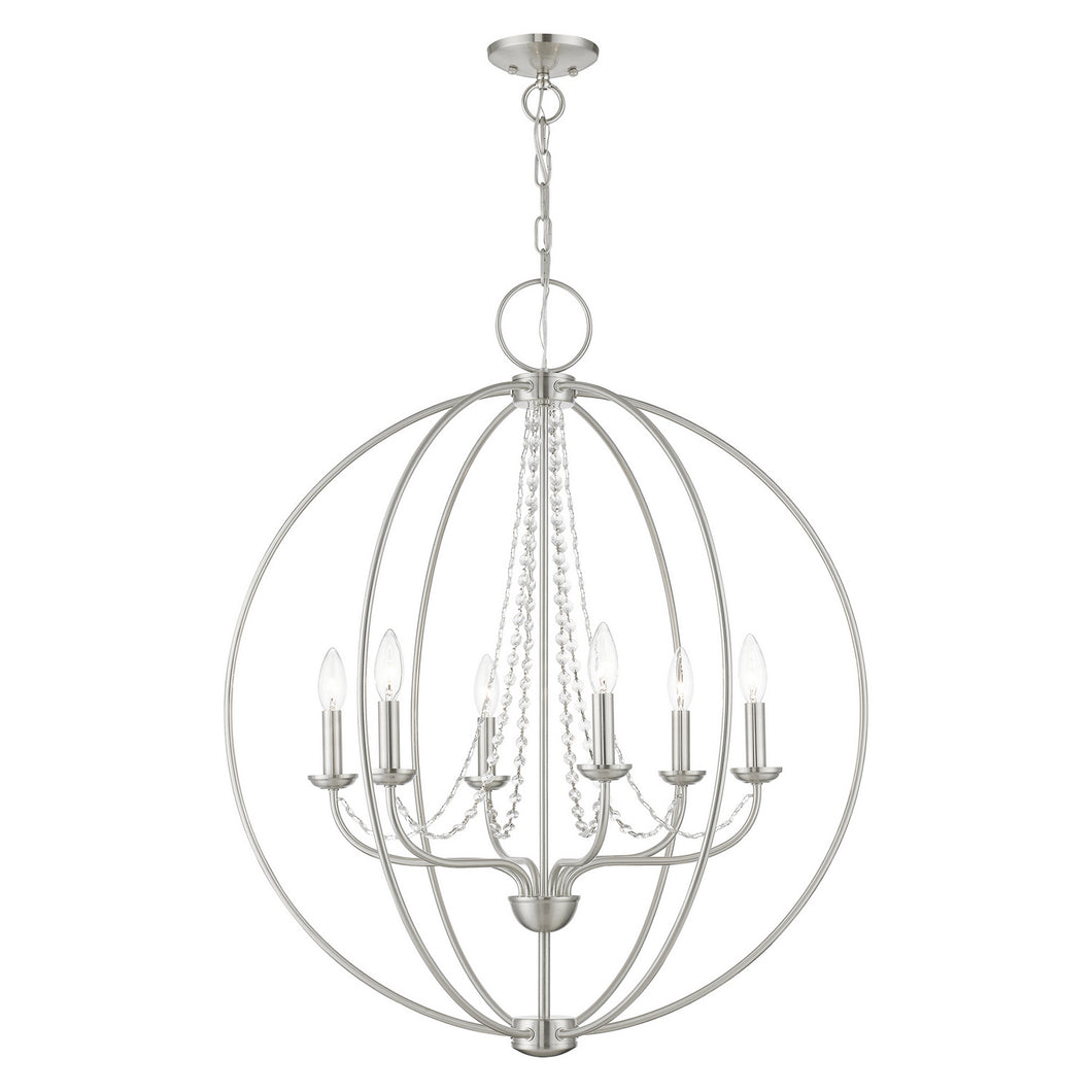 Livex Lighting - 40916-91 - Six Light Pendant Chandelier - Arabella