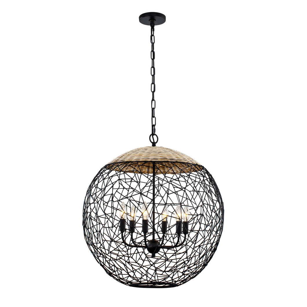 Varaluz - 362P06BL - Six Light Pendant - Cayman