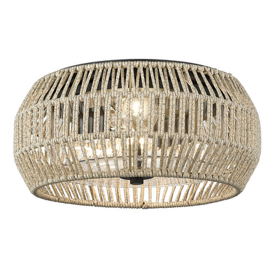 Golden - 6073-OFM NB-SS - Two Light Outdoor Flush Mount - Seabrooke