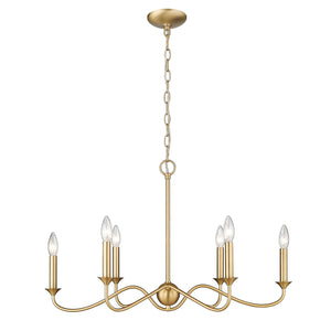 Golden - 8316-LP BCB - Six Light Pendant - Tierney BCB