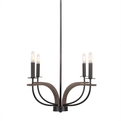 Toltec Lighting - 2904-MBDW - Four Light Chandelier - Monterey