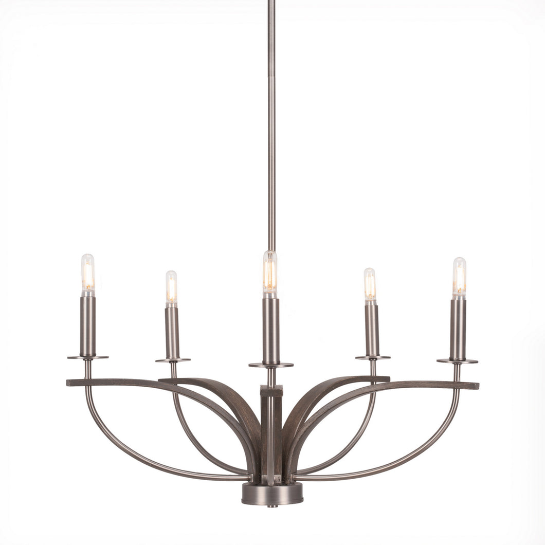 Toltec Lighting - 2905-GPDW - Five Light Chandelier - Monterey