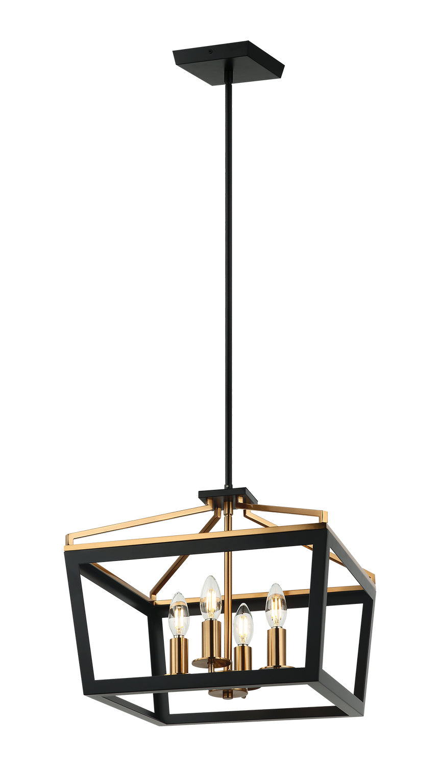 Matteo Lighting - C67004BKAG - Four Light Chandelier - Mavonshire