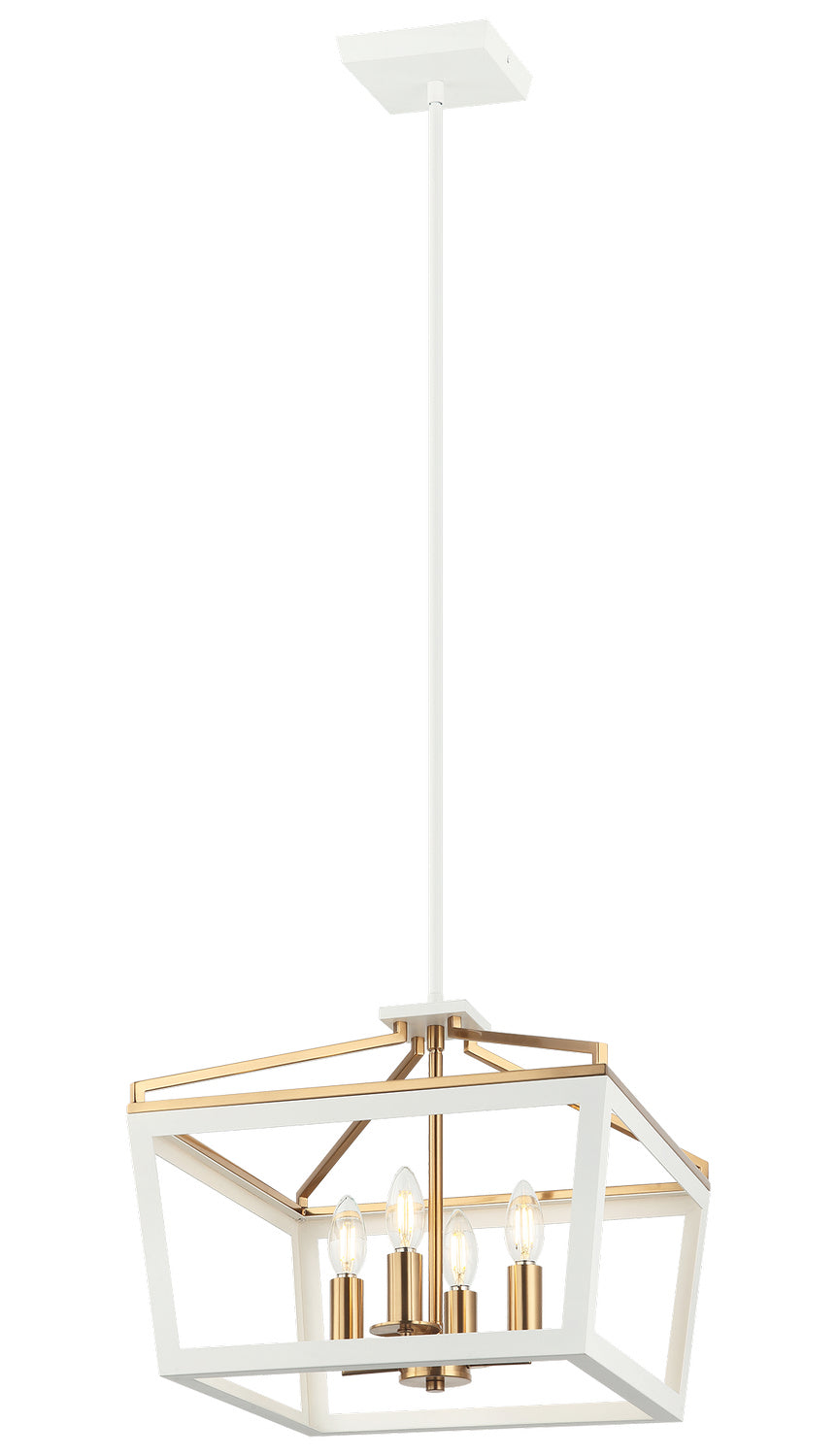 Matteo Lighting - C67004WHAG - Four Light Chandelier - Mavonshire