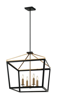 Matteo Lighting - C67014BKAG - Four Light Chandelier - Mavonshire