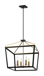 Matteo Lighting - C67014BKAG - Four Light Chandelier - Mavonshire