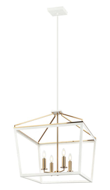 Matteo Lighting - C67014WHAG - Four Light Chandelier - Mavonshire