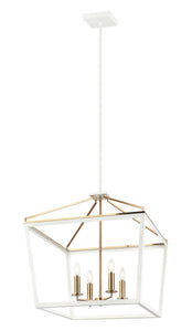 Matteo Lighting - C67014WHAG - Four Light Chandelier - Mavonshire