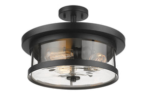 Bethel International - YS22137-3SF-BLK - Three Light Semi Flush Mount