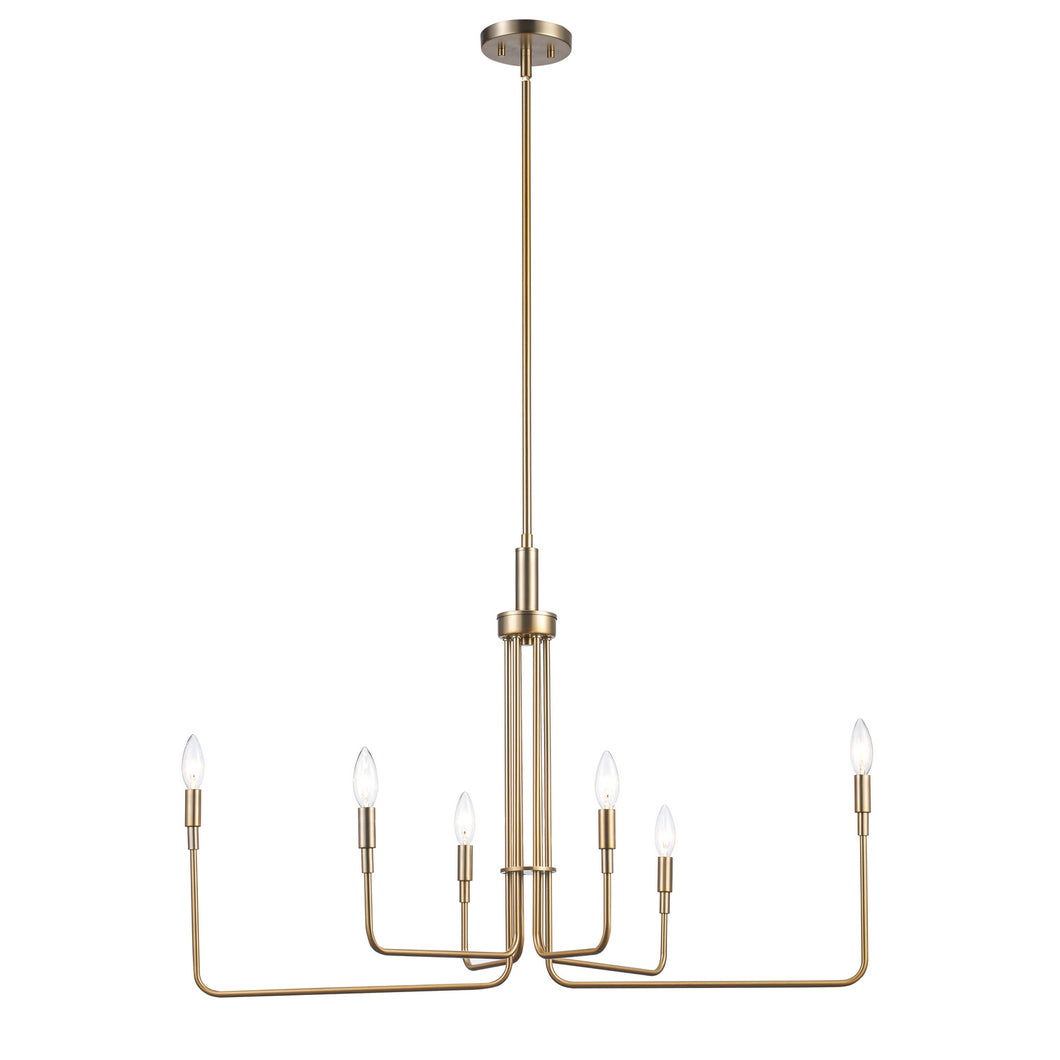 Trans Globe Imports - 11316 AG - Six Light Chandelier - Charlotte